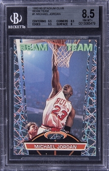 1992-93 Topps Stadium Club "Beam Team" #1 Michael Jordan - BGS NM-MT+ 8.5
